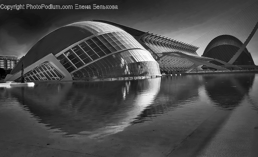 Building, Architecture, Planetarium, Nature, River