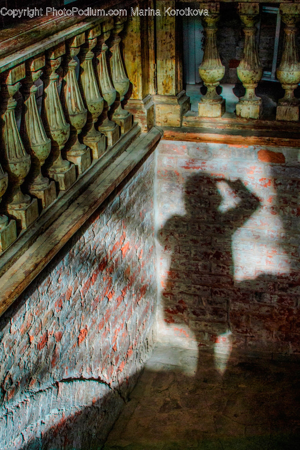 Handrail, Banister, Staircase, Crypt, Painting