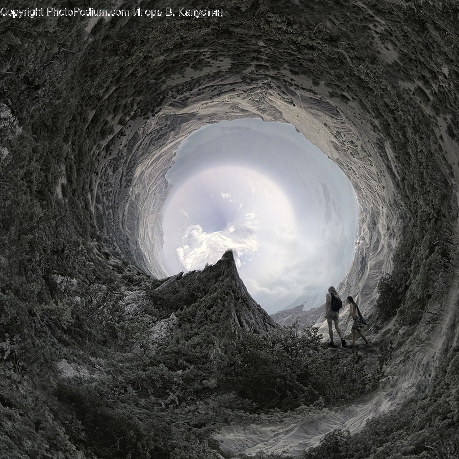 Cave, Nature, Human, Person, Tunnel