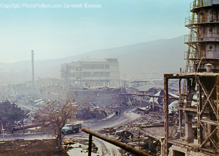 Nature, Smoke, Building, Pollution, Fog