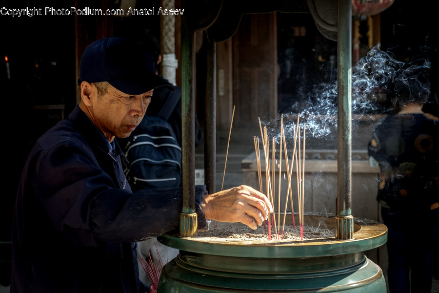 Incense, Human, Person, Building, Architecture