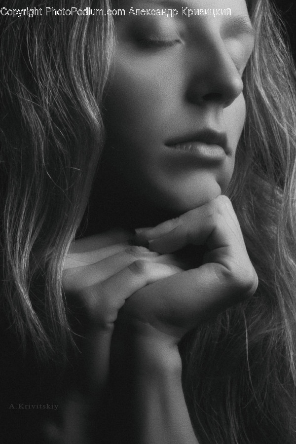 Person, Human, Face, Finger, Photography