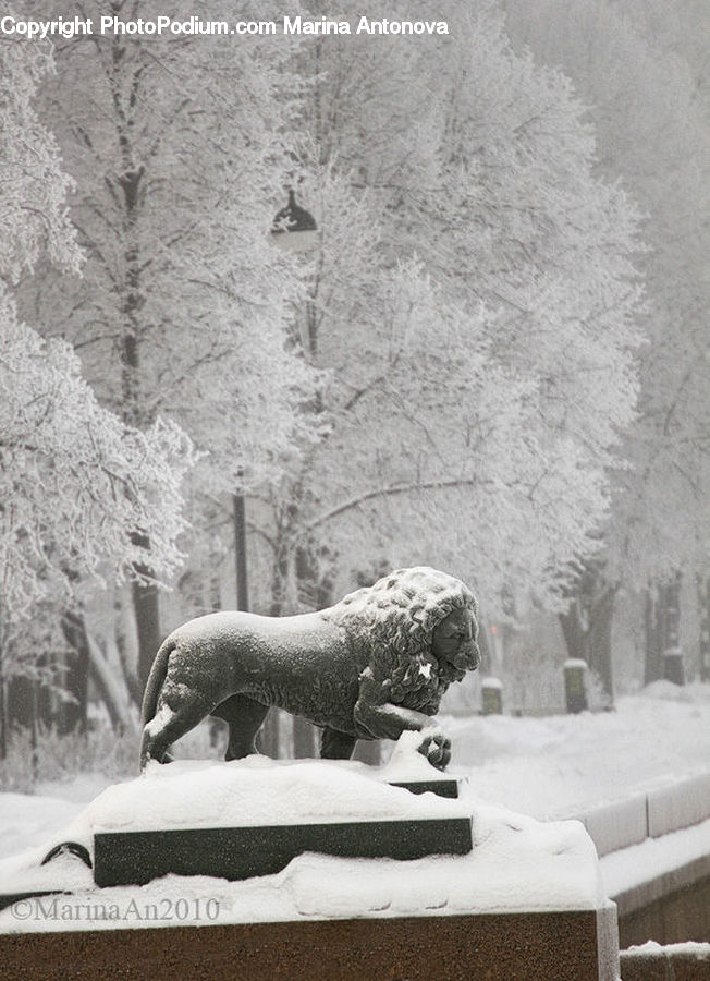 Ice, Outdoors, Snow, Art, Sculpture, Statue
