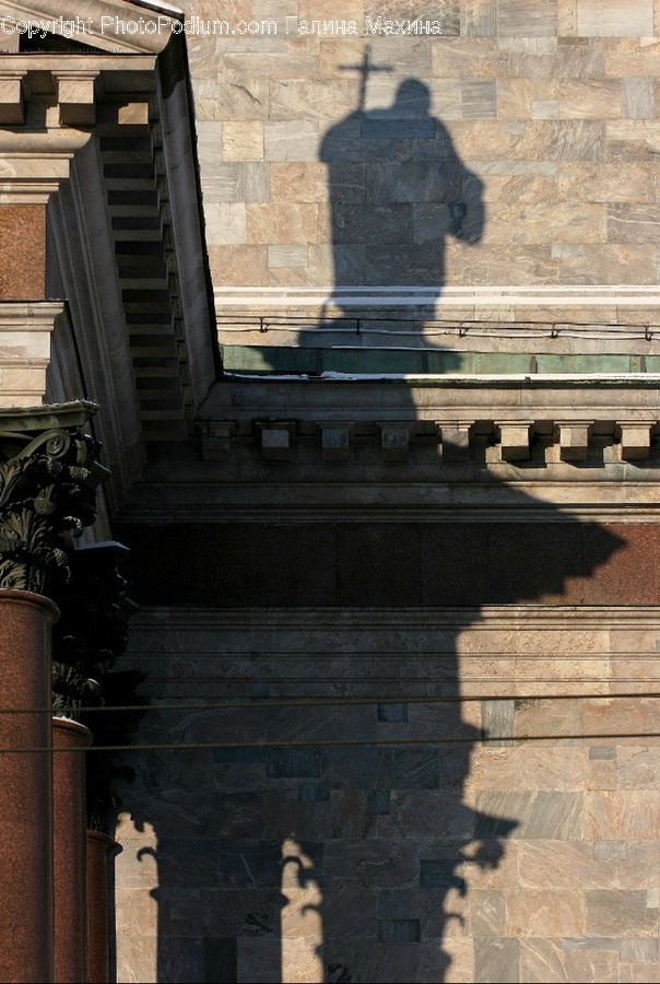 Banister, Handrail, Brick, Flagstone, Railing