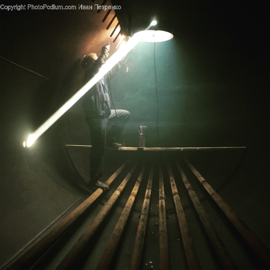 Light, Flare, Lighting, Banister, Handrail