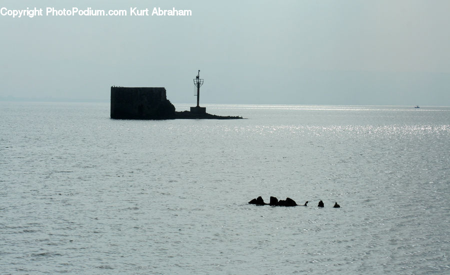 Submarine, Coast, Outdoors, Sea, Water, Beacon, Building
