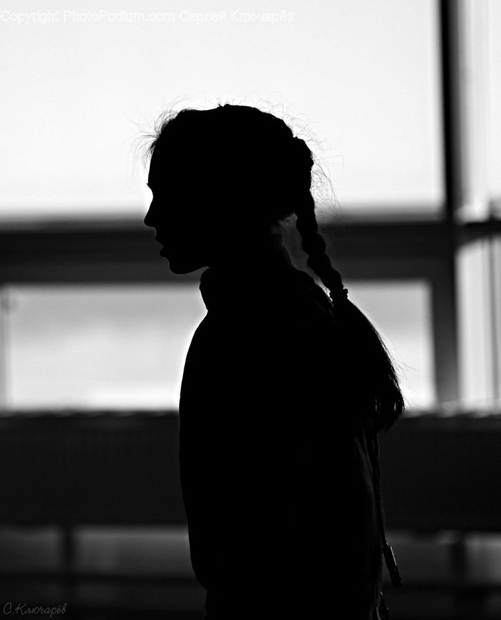 Silhouette, Human, Person, Railing, Banister