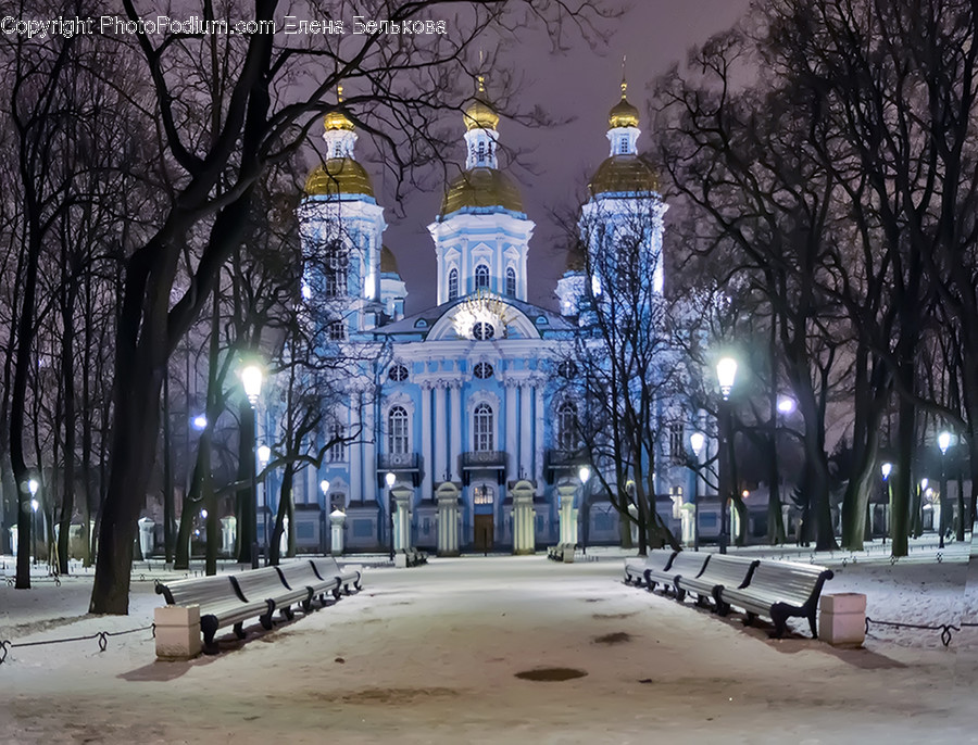Building, Architecture, Dome, Furniture, Bench