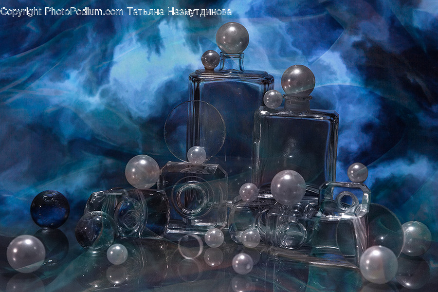 Crystal, Smoke, Sphere, Incense, Bottle