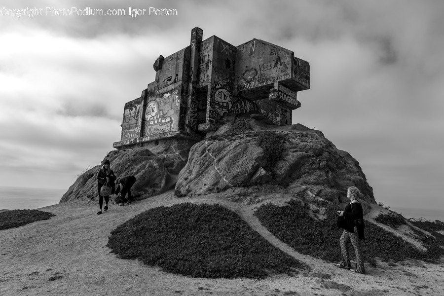 Person, Human, Bunker, Building, Ruins