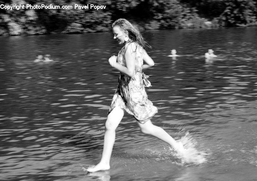 Water, Blonde, Female, Person, Woman