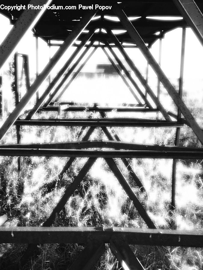 Bridge, Fountain, Water, X-Ray, Dock, Pier, Triangle