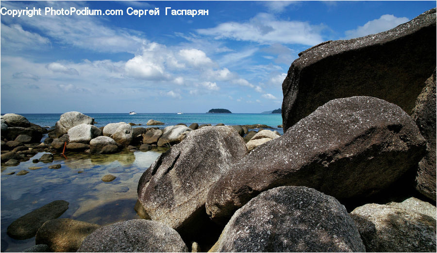 Rock, Coast, Outdoors, Sea, Water, Promontory