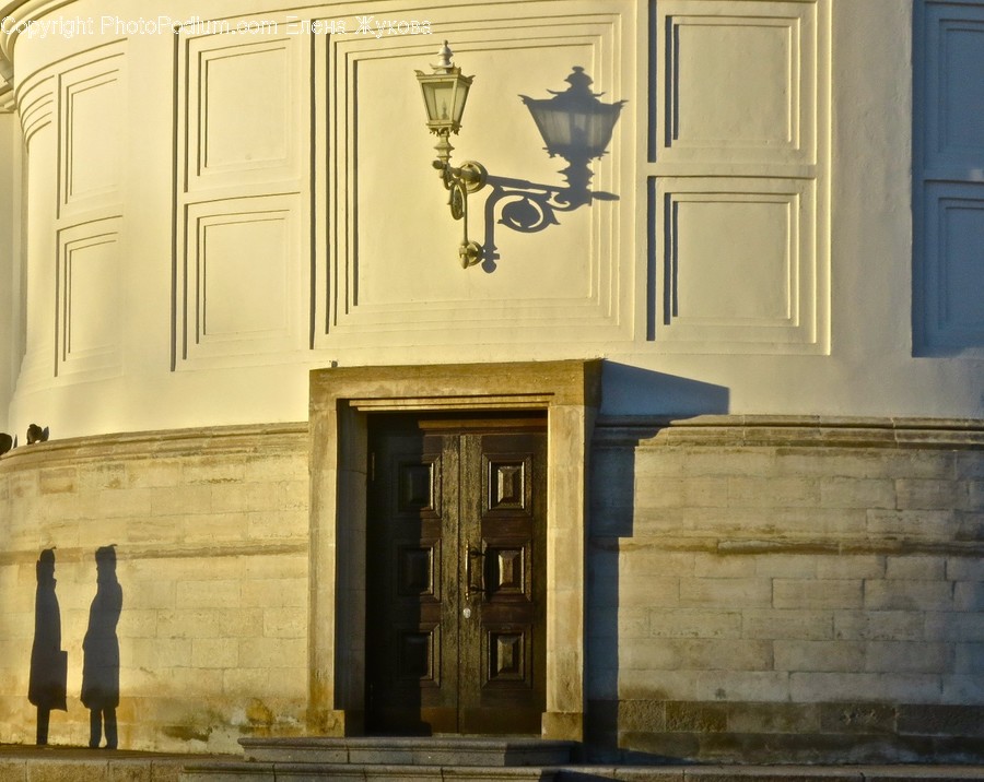 Door, Handrail, Banister, Wall, Flagstone