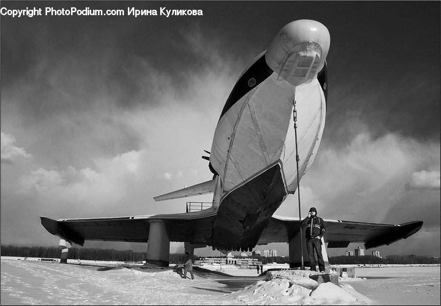 Aircraft, Airplane, People, Person, Human, Dock, Landing