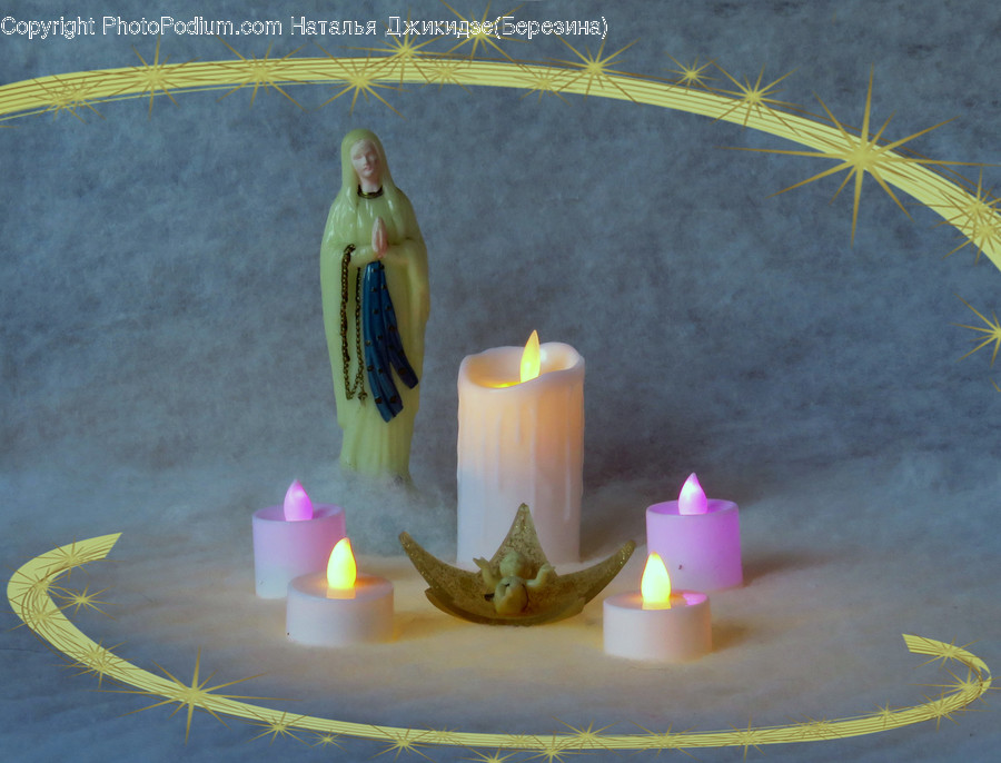 Candle, Cream, Cake, Creme, Food
