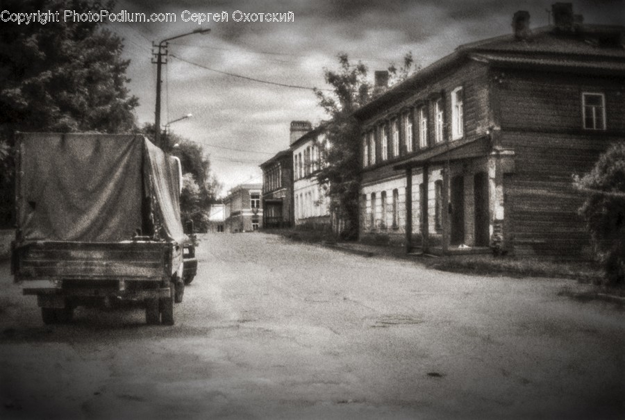 Vehicle, Truck, Transportation, City, Town