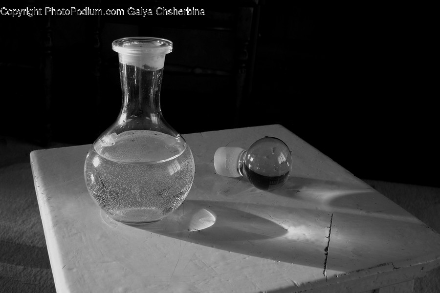 Glass, Sphere, Bottle, Furniture, Table