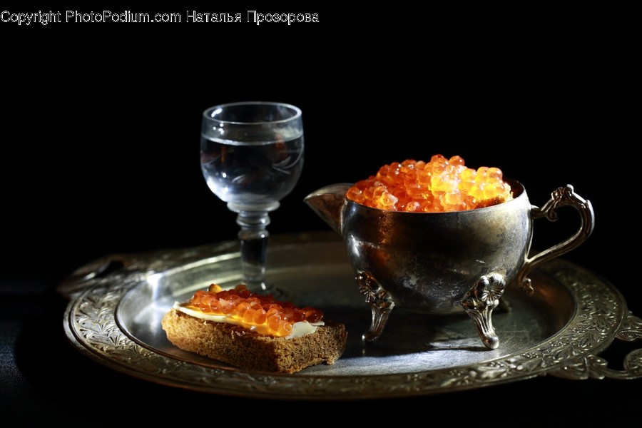 Glass, Food, Meal, Bread, Dish