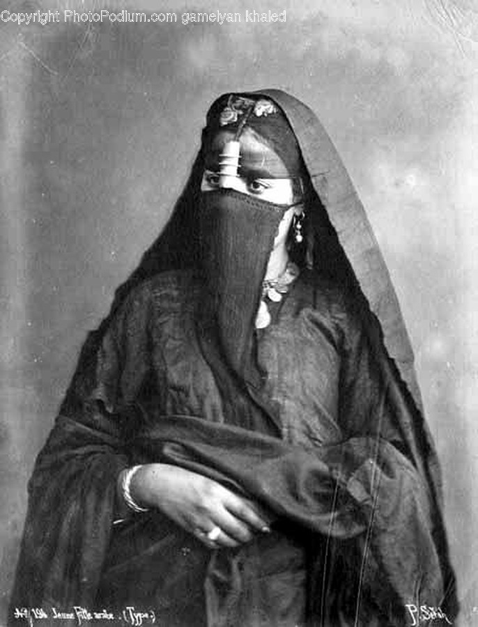 Apparel, Clothing, Human, Person, Veil