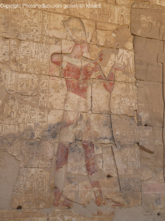 Wall, Archaeology, Brick, Art, Painting