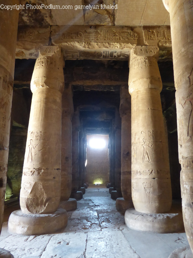 Corridor, Building, Crypt, Architecture, Column