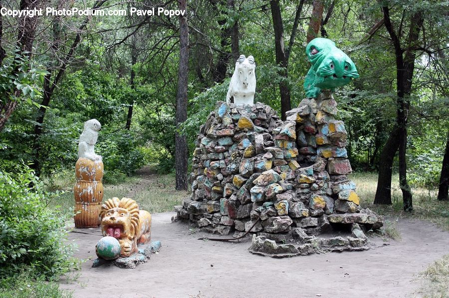 Rock, Art, Sculpture, Statue, Bird, Macaw, Parrot