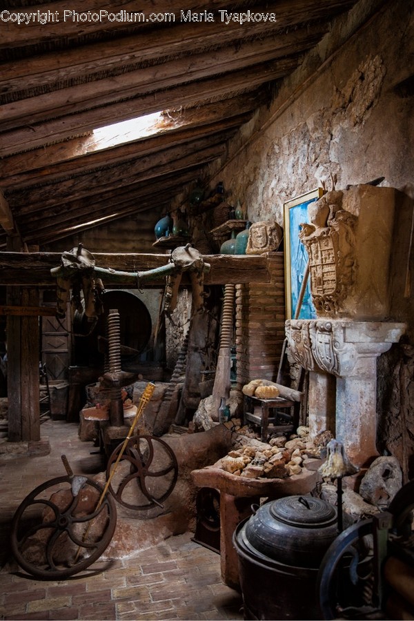Machine, Wood, Rust, Building, Electronics