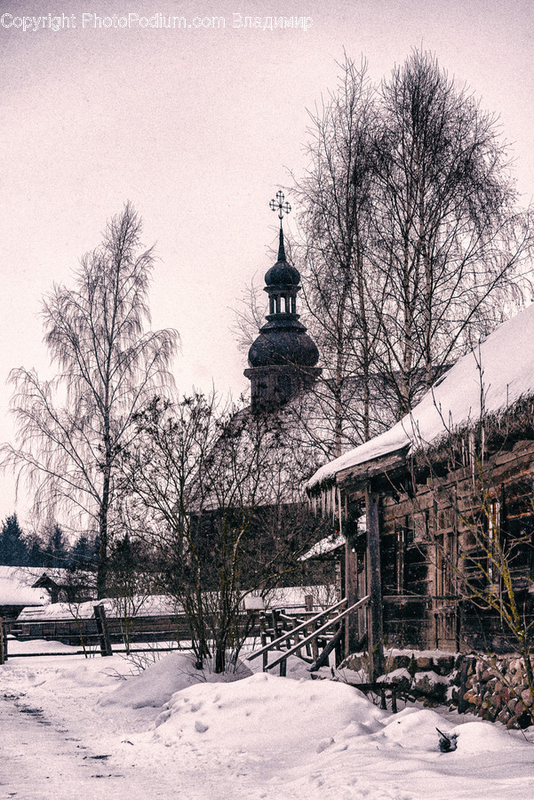 Nature, Outdoors, Ice, Snow, Building