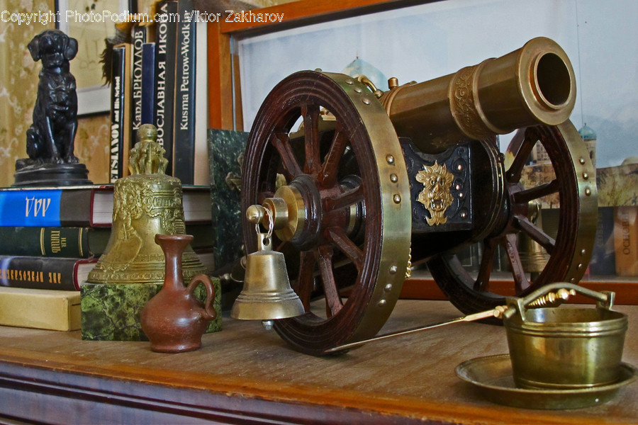 Machine, Wheel, Weapon, Weaponry, Bronze