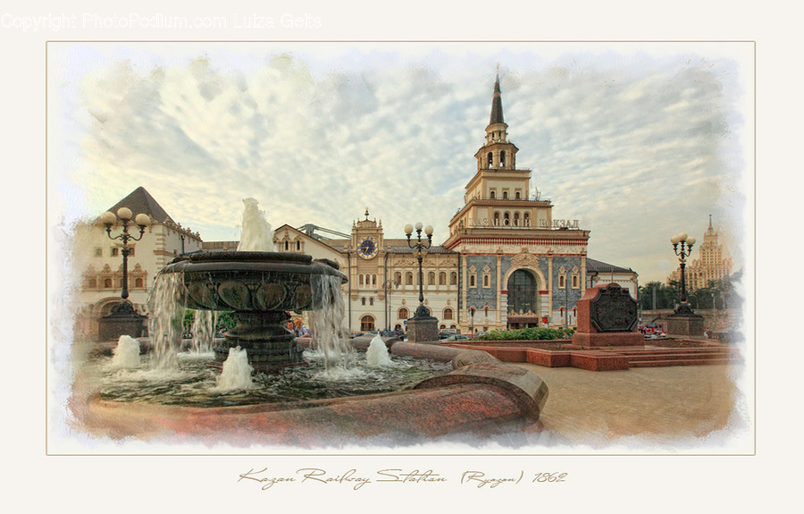 Water, Building, Urban, Downtown, City
