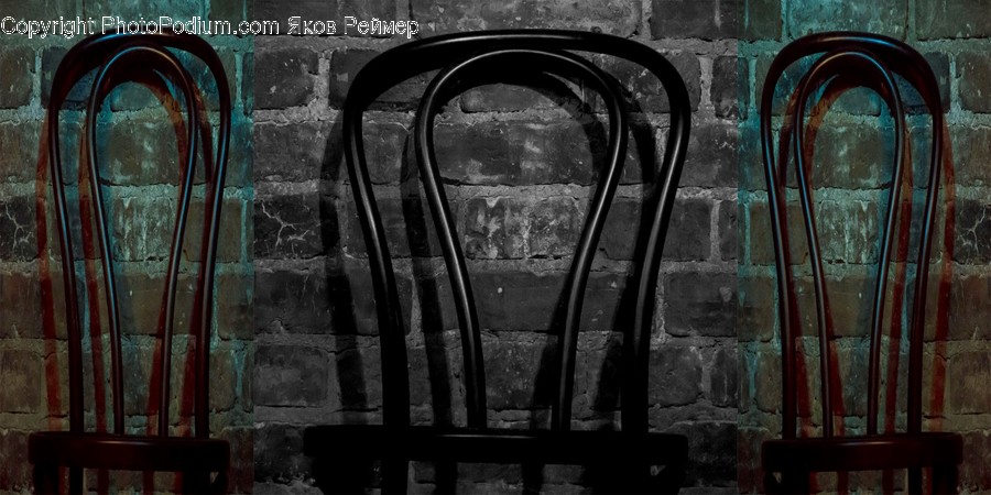 Furniture, Chair, Brick, Wall