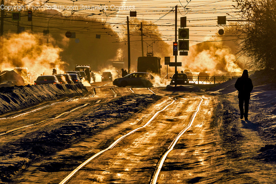 Human, Person, Road, Rail, Train Track