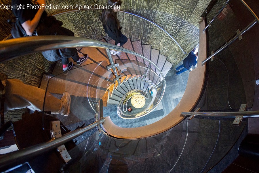 Handrail, Banister, Human, Person, Staircase