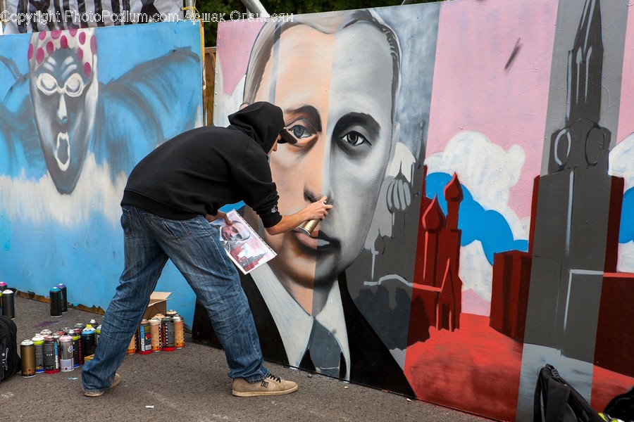 Art, Human, Person, Painting, Mural
