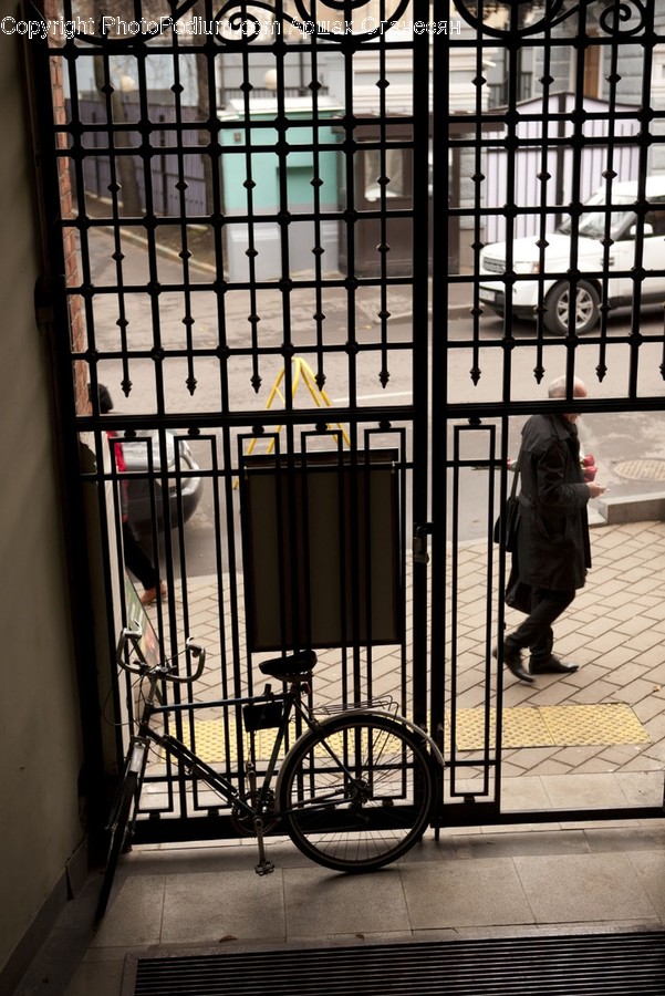 Machine, Wheel, Human, Person, Gate