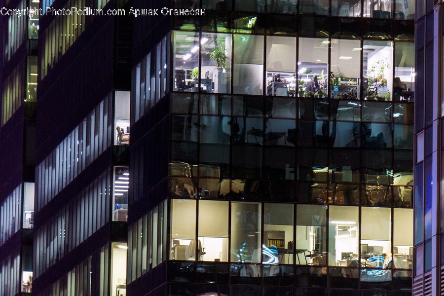 Lighting, Office Building, Building, Metropolis, City