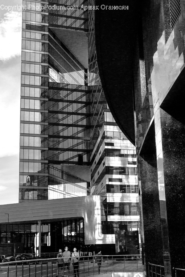 Banister, Handrail, Human, Person, Office Building
