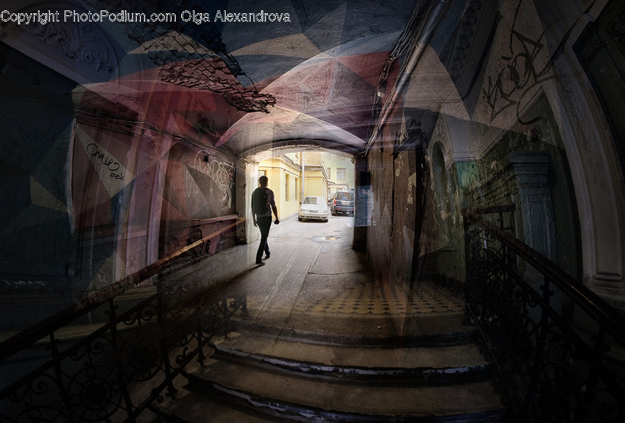 Corridor, Human, Person, Crypt, Floor