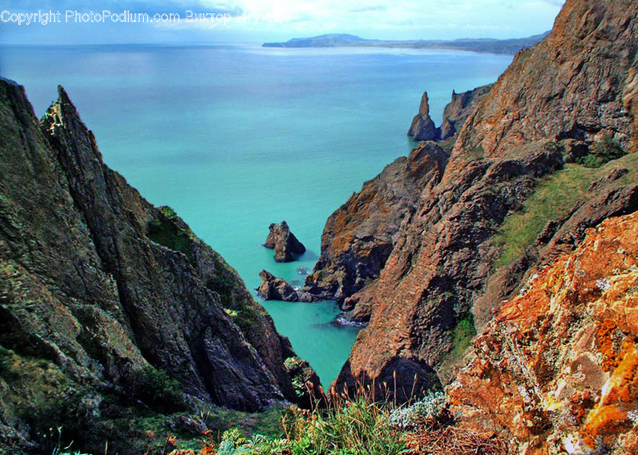 Promontory, Cliff, Nature, Outdoors, Sea