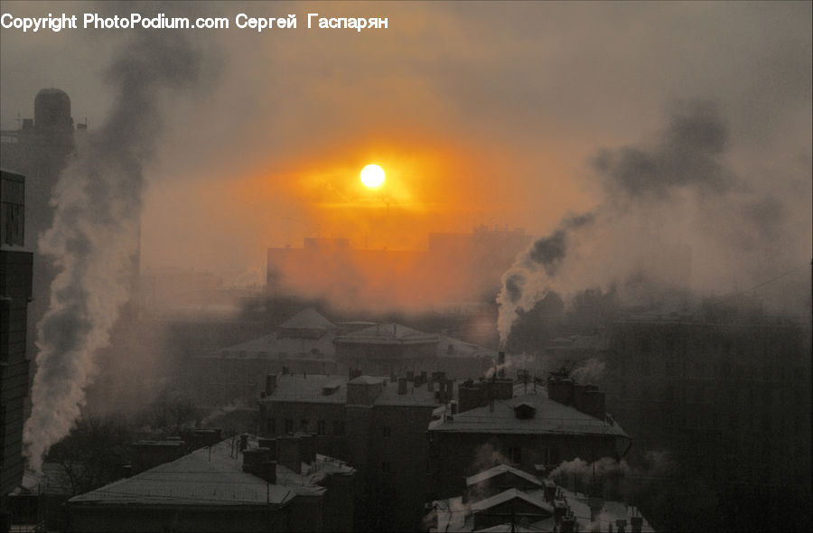 Dawn, Dusk, Sky, Sunrise, Sunset, Fog