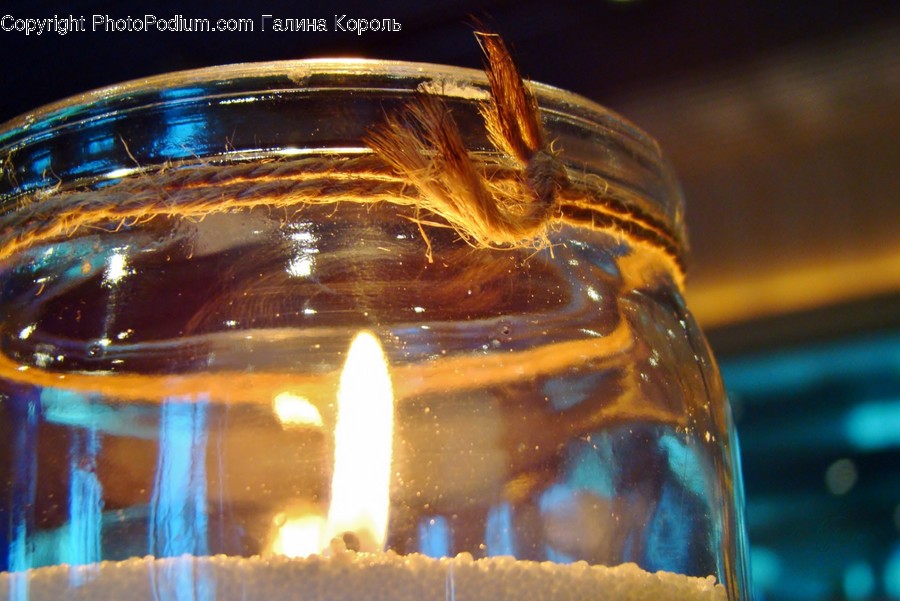 Candle, Fire, Jar, Flame, Bee