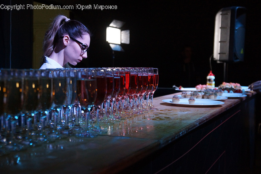 Glass, Person, Human, Bar Counter, Pub