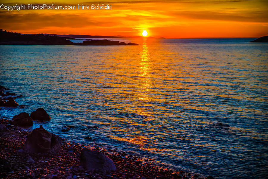 Nature, Outdoors, Sunlight, Dawn, Red Sky