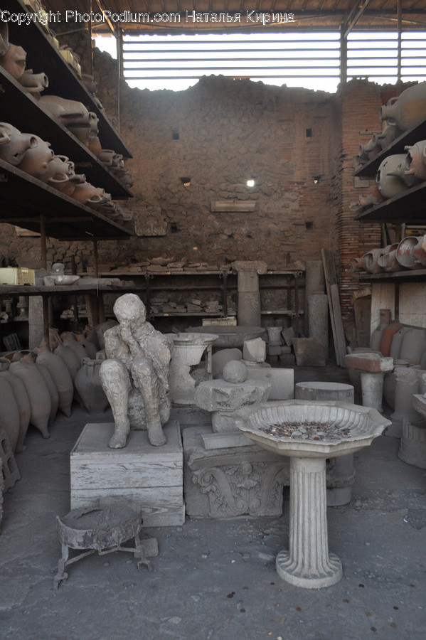 Crypt, Art, Sculpture, Archaeology, Shelf