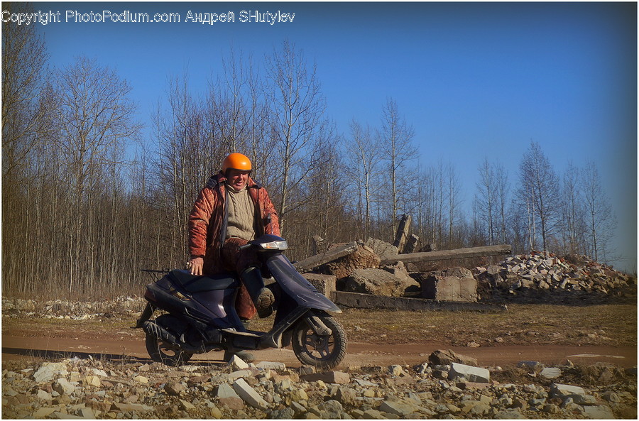 Human, Person, Motorcycle, Motor Scooter, Vespa
