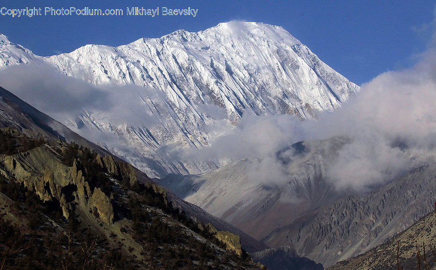 Mountain, Outdoors, Nature, Mountain Range, Ice