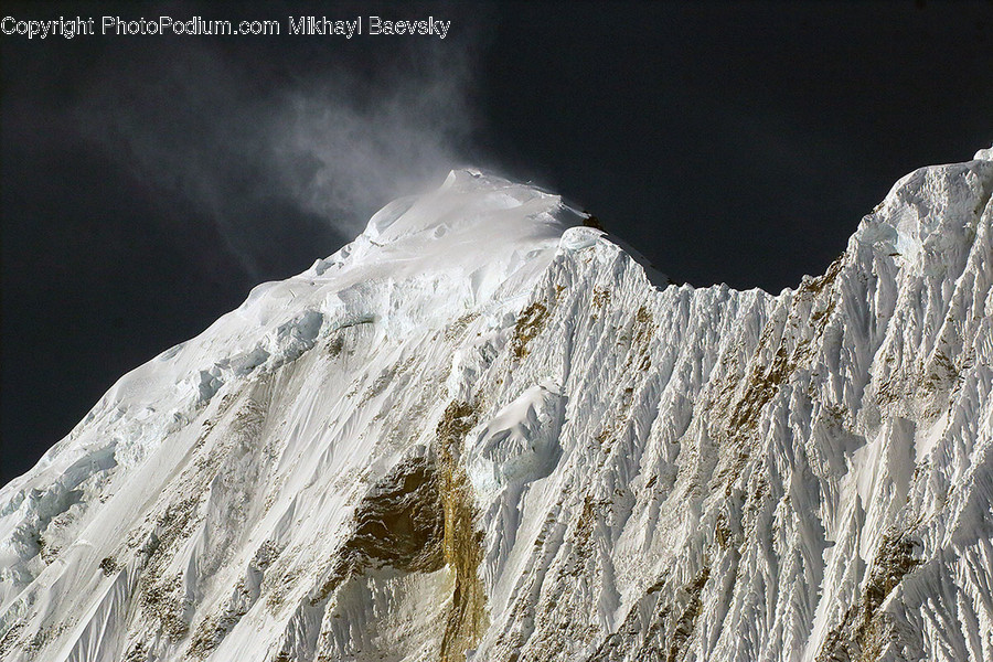 Mountain, Outdoors, Nature, Ice, Mountain Range
