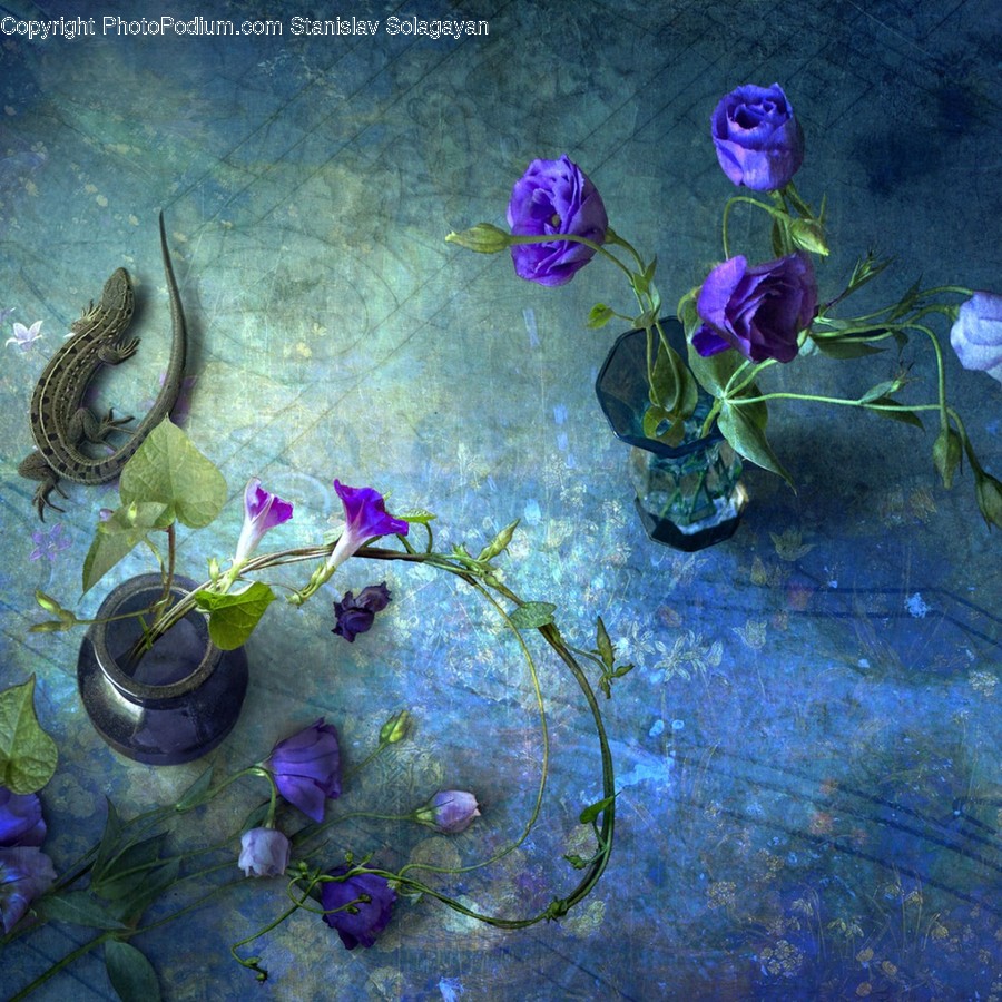 Aquatic, Water, Painting, Art, Plant