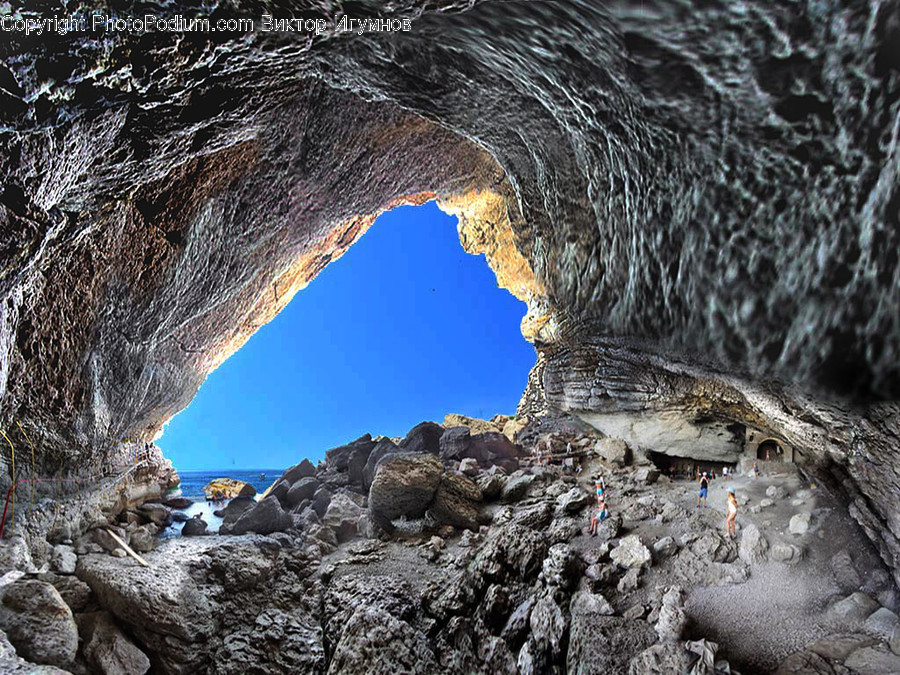 Nature, Cave, Human, Person, Rubble